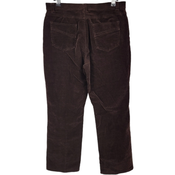 Tribal womens flat front dark brown corduroy pants Slacks size 10 P - Picture 3 of 10